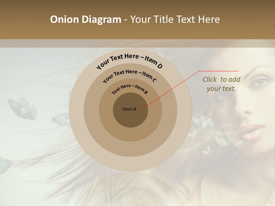 Woman Butterfly Person PowerPoint Template