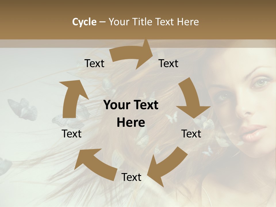 Woman Butterfly Person PowerPoint Template