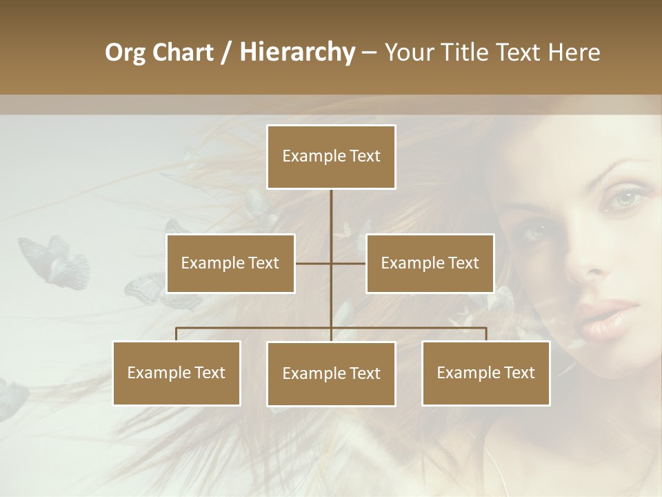 Woman Butterfly Person PowerPoint Template