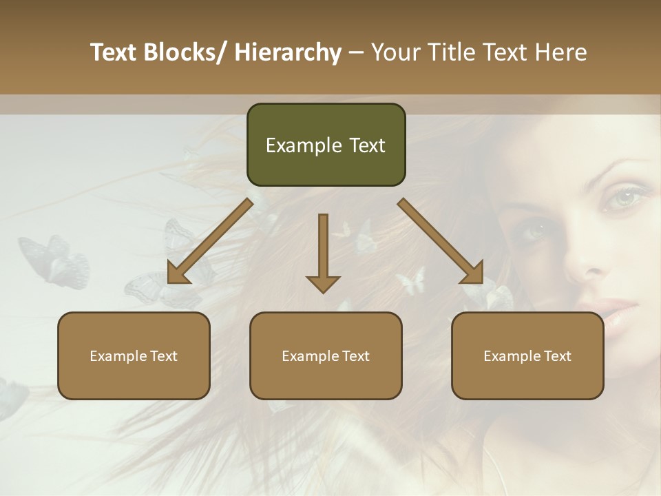 Woman Butterfly Person PowerPoint Template