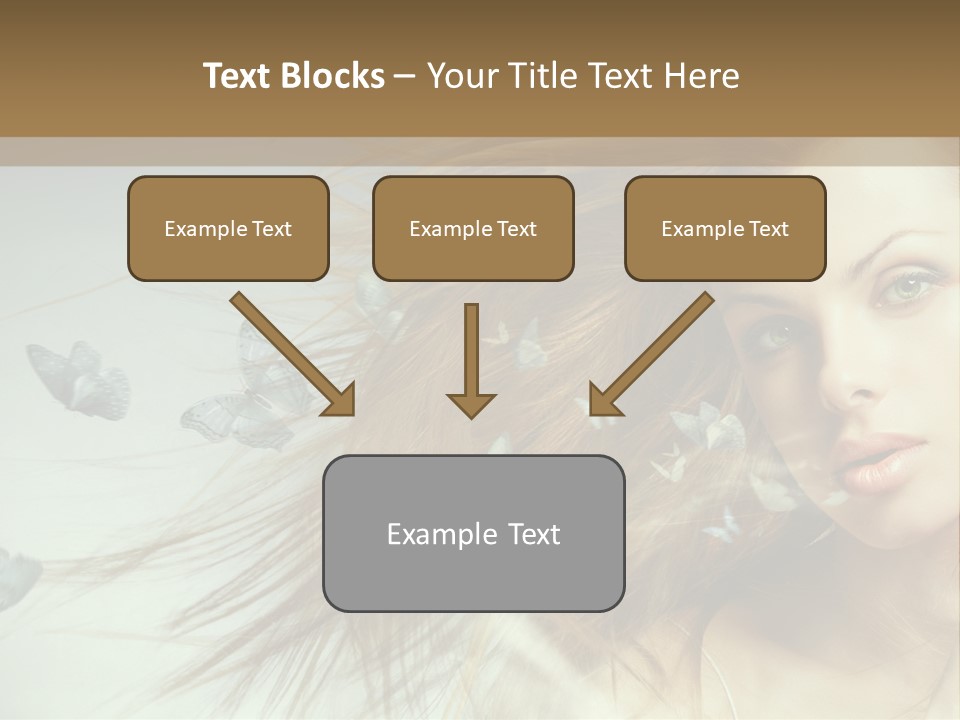 Woman Butterfly Person PowerPoint Template
