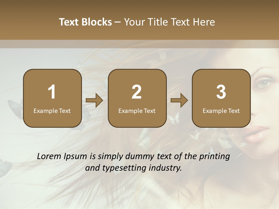 Woman Butterfly Person PowerPoint Template