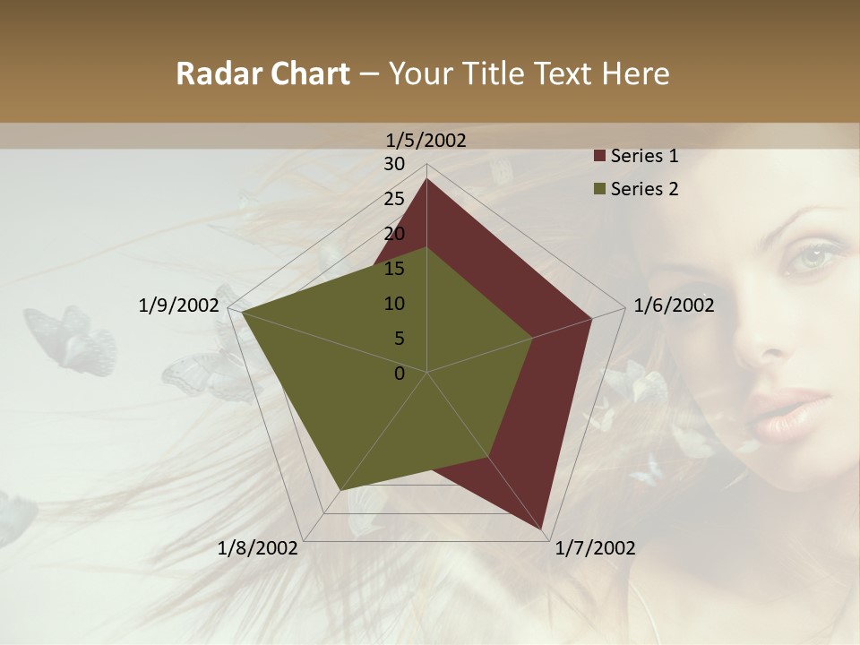 Woman Butterfly Person PowerPoint Template