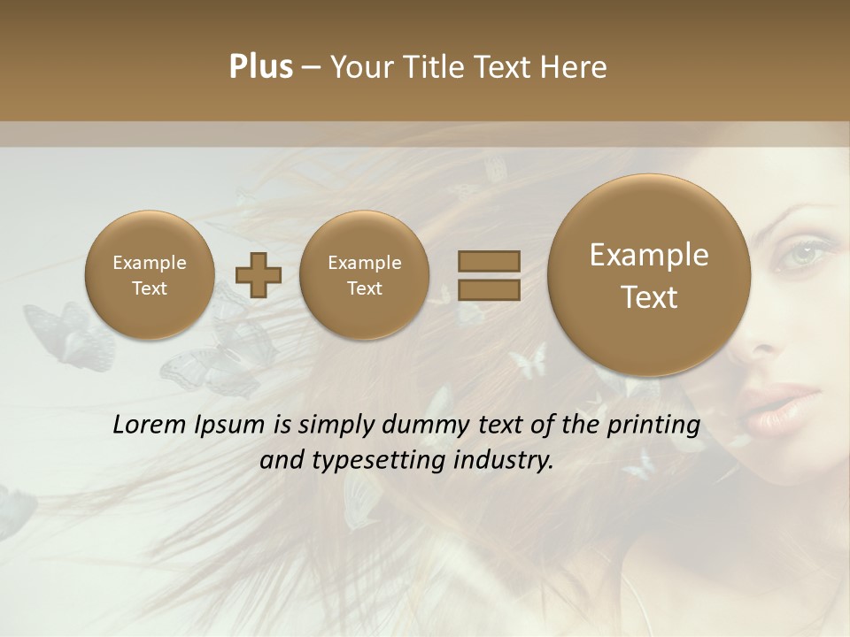 Woman Butterfly Person PowerPoint Template