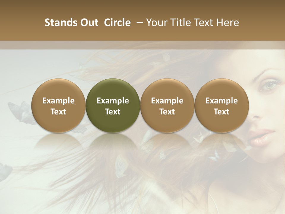 Woman Butterfly Person PowerPoint Template