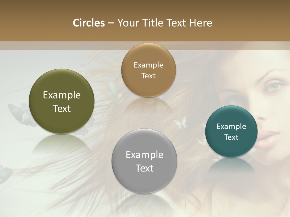 Woman Butterfly Person PowerPoint Template