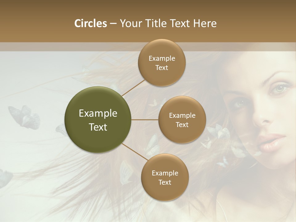 Woman Butterfly Person PowerPoint Template