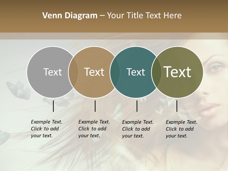 Woman Butterfly Person PowerPoint Template