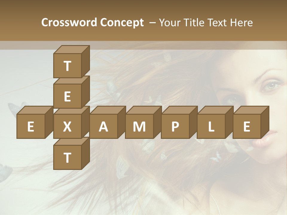 Woman Butterfly Person PowerPoint Template