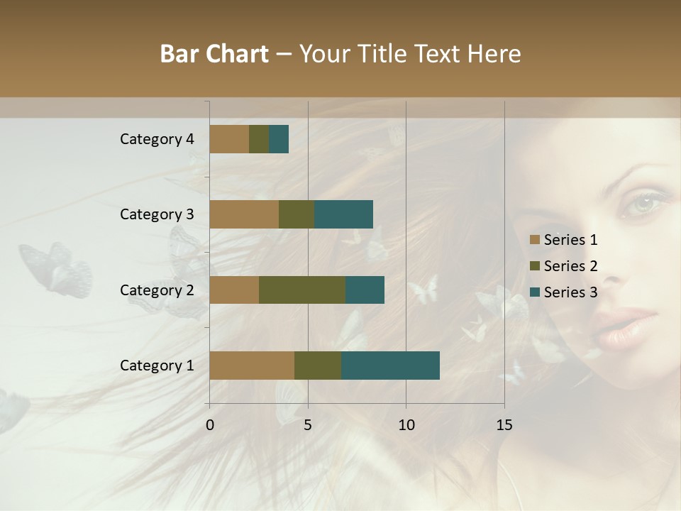 Woman Butterfly Person PowerPoint Template