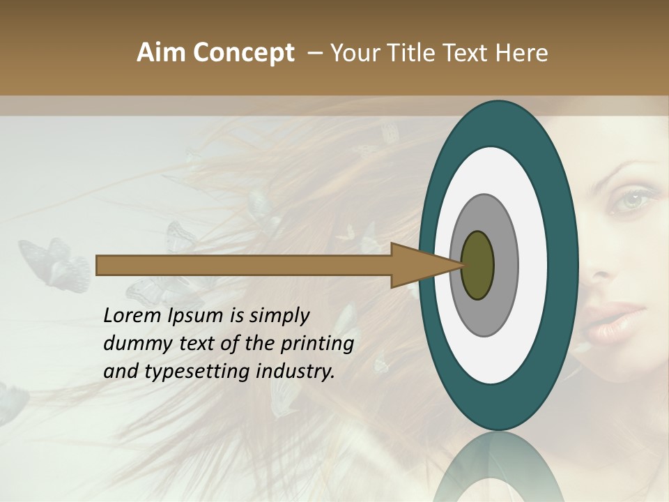 Woman Butterfly Person PowerPoint Template