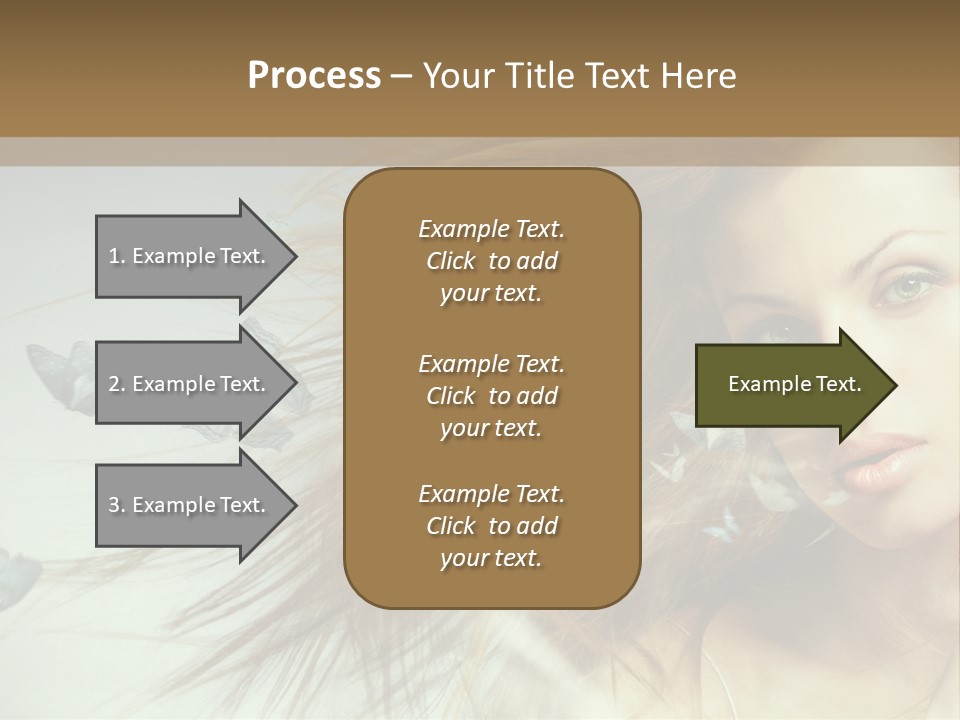 Woman Butterfly Person PowerPoint Template