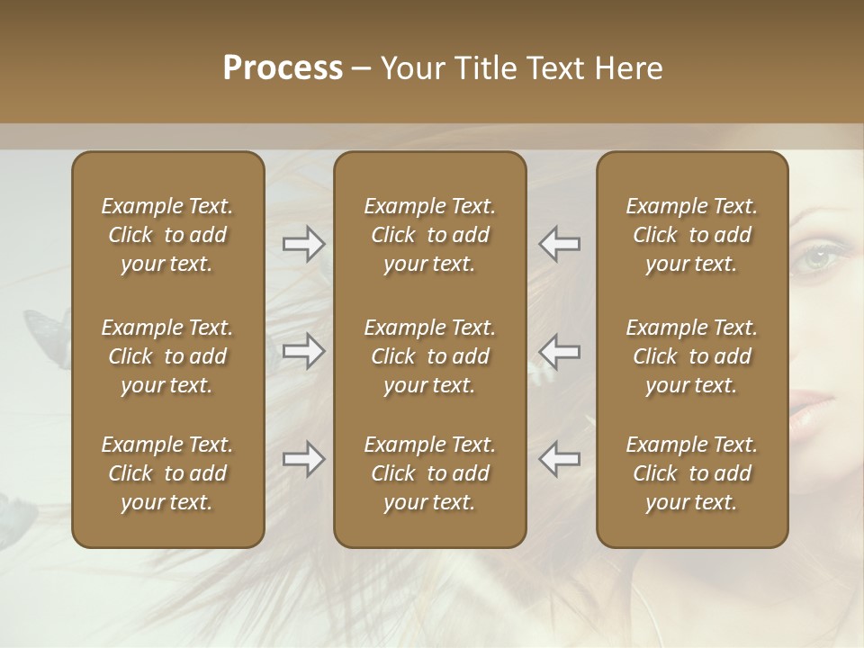 Woman Butterfly Person PowerPoint Template