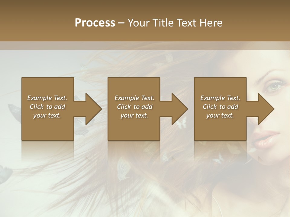 Woman Butterfly Person PowerPoint Template