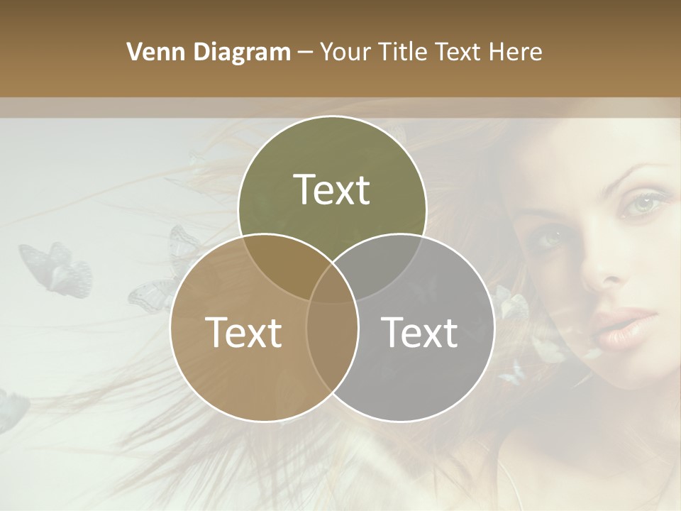 Woman Butterfly Person PowerPoint Template