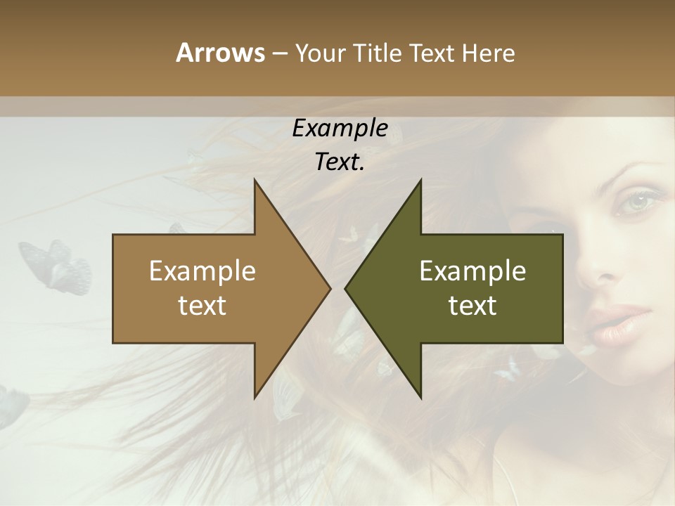 Woman Butterfly Person PowerPoint Template