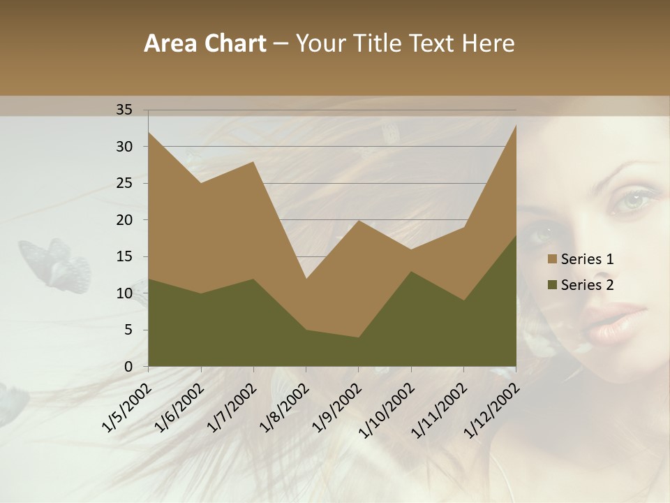 Woman Butterfly Person PowerPoint Template