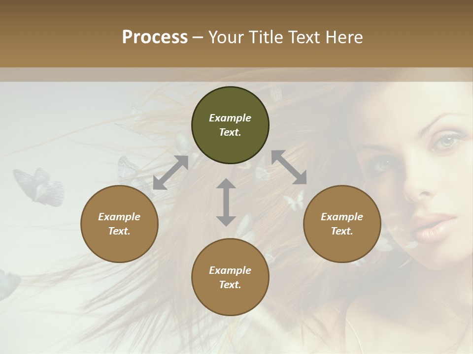 Woman Butterfly Person PowerPoint Template