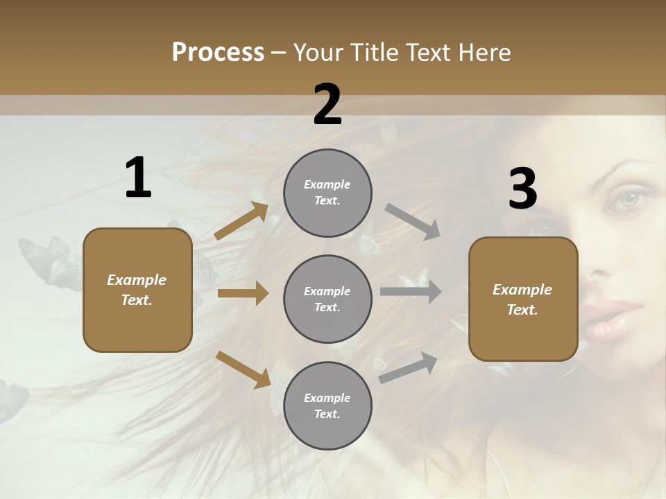 Woman Butterfly Person PowerPoint Template