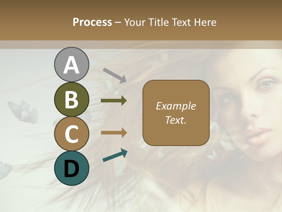 Woman Butterfly Person PowerPoint Template