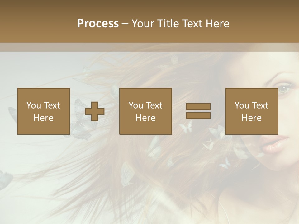 Woman Butterfly Person PowerPoint Template