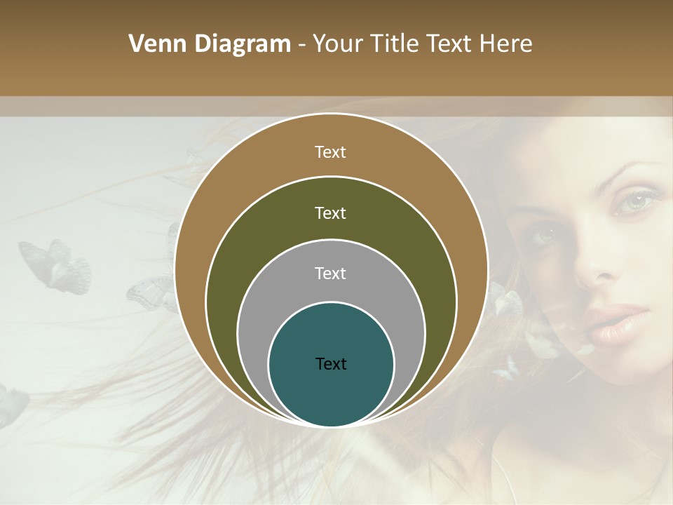 Woman Butterfly Person PowerPoint Template