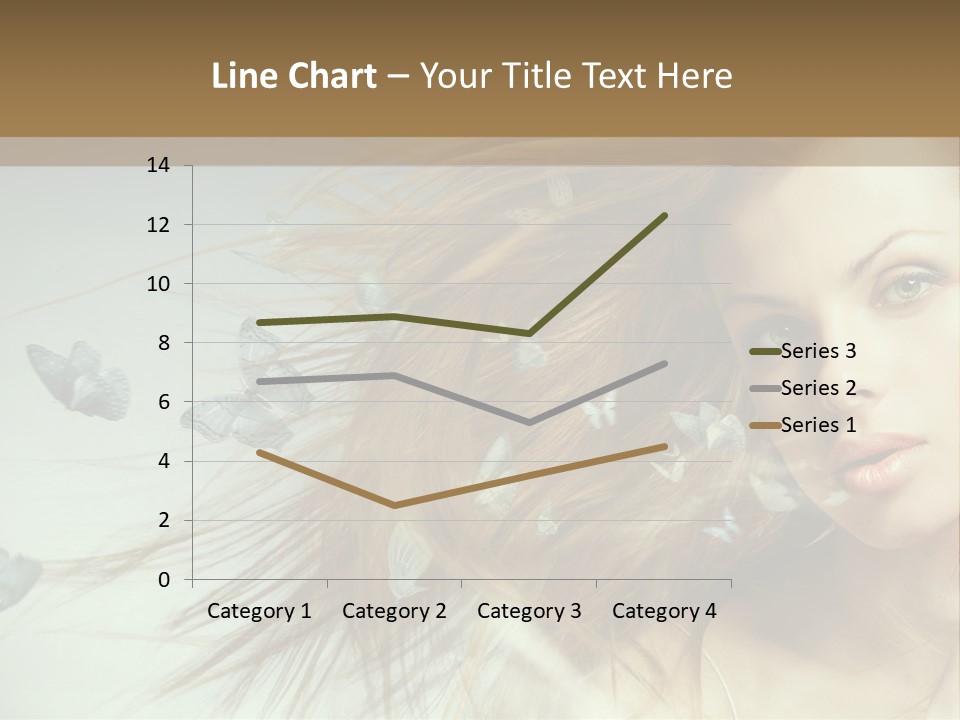 Woman Butterfly Person PowerPoint Template