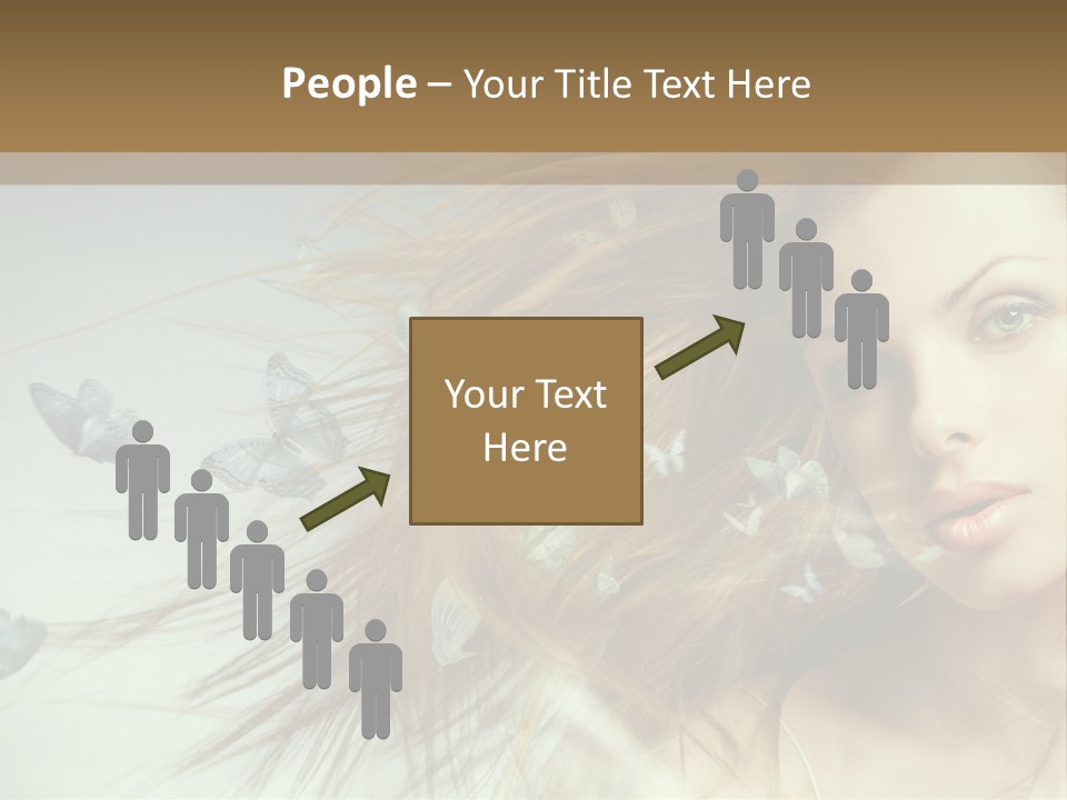 Woman Butterfly Person PowerPoint Template