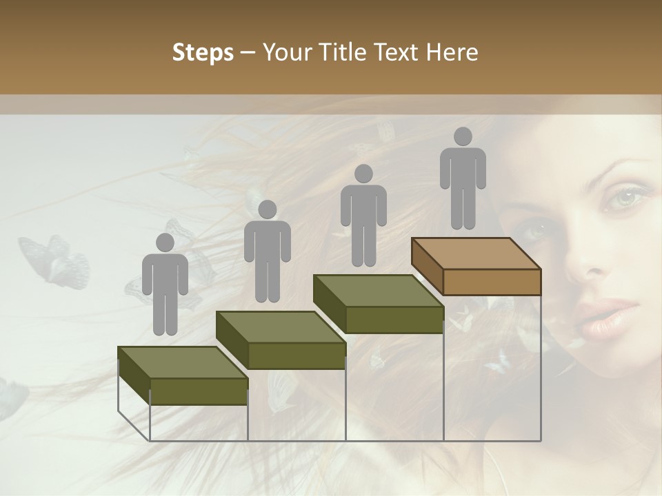 Woman Butterfly Person PowerPoint Template