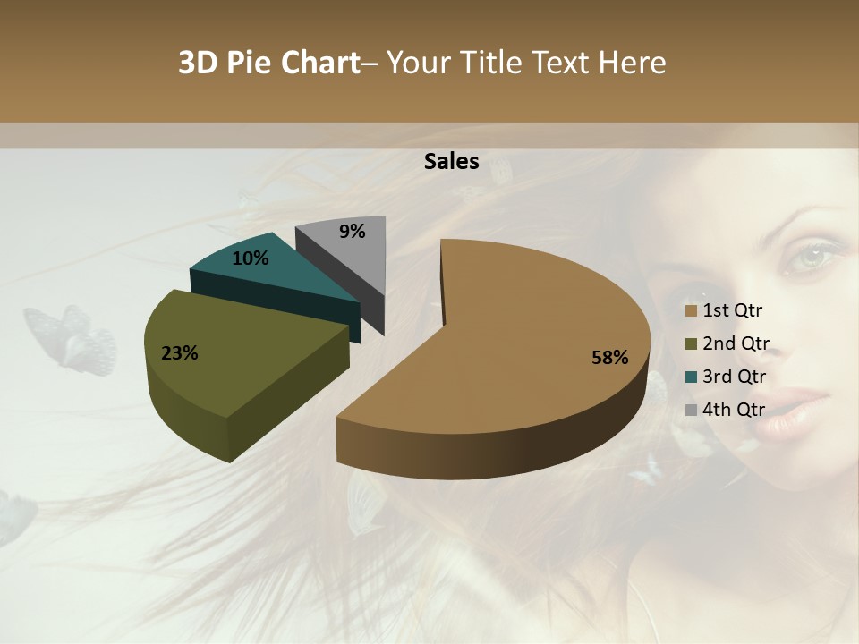 Woman Butterfly Person PowerPoint Template