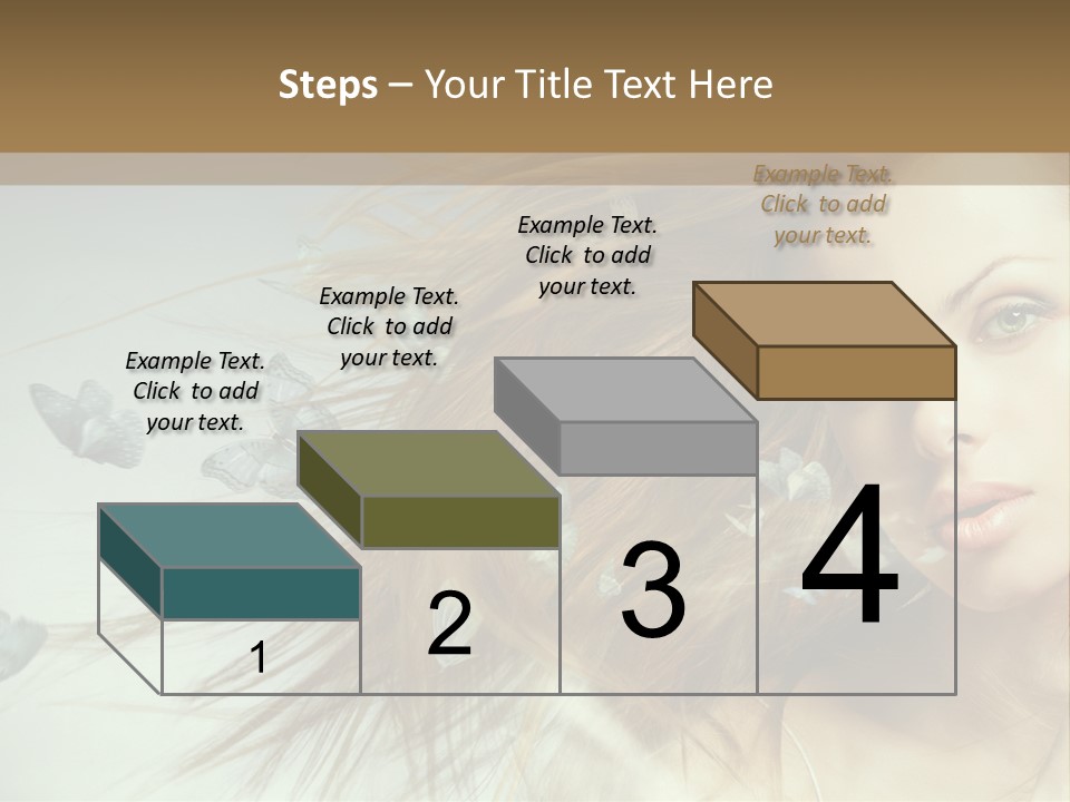 Woman Butterfly Person PowerPoint Template