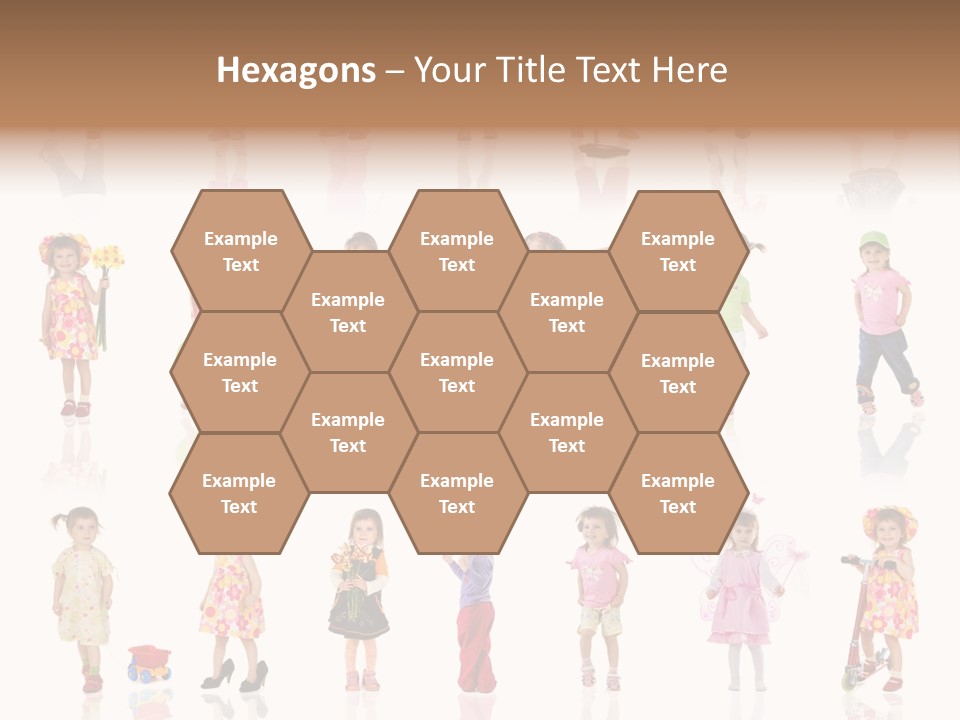 Cute Preschooler Bouquet PowerPoint Template