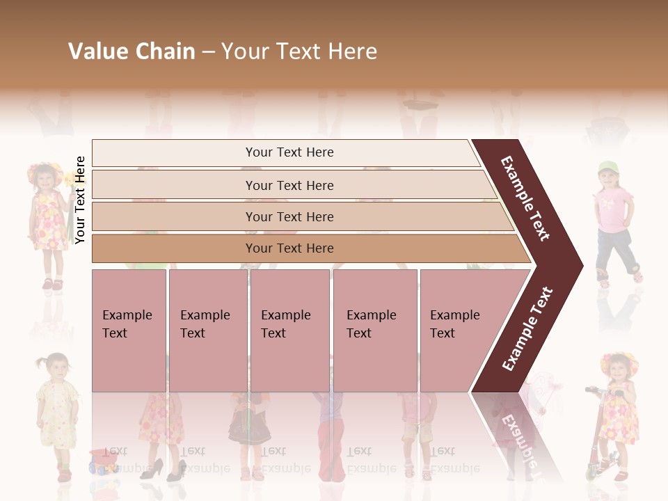 Cute Preschooler Bouquet PowerPoint Template