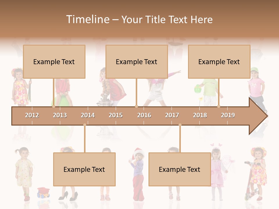 Cute Preschooler Bouquet PowerPoint Template