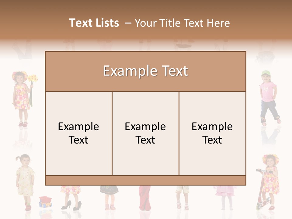 Cute Preschooler Bouquet PowerPoint Template
