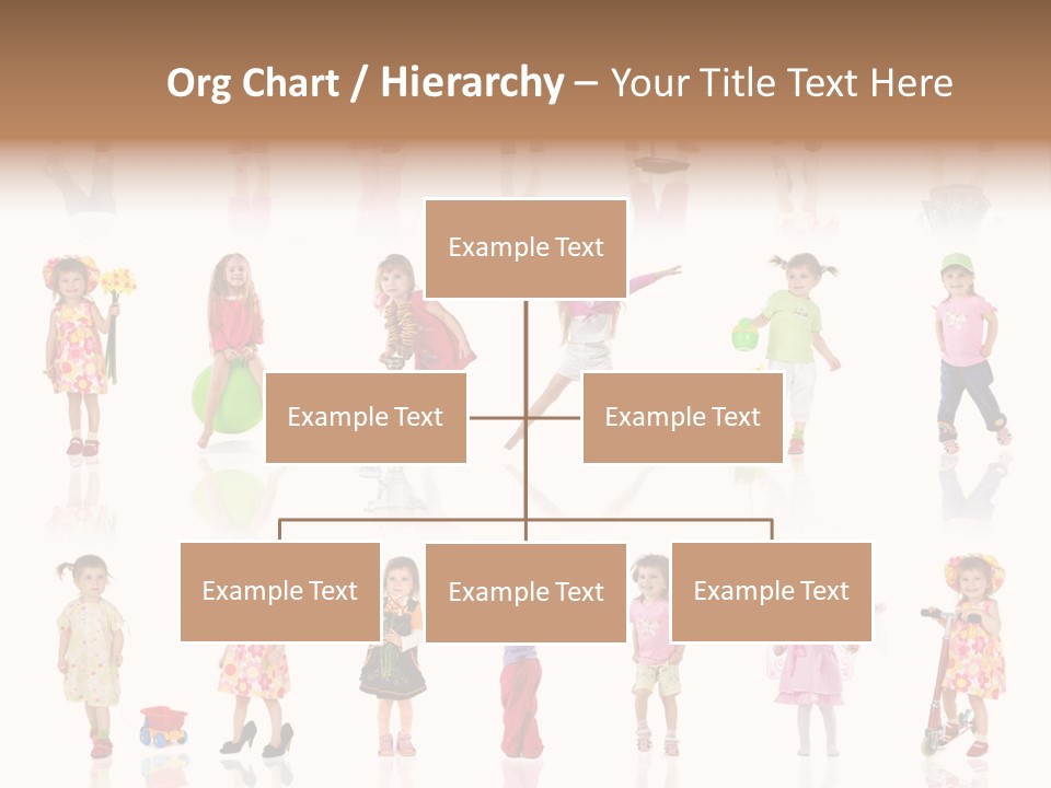 Cute Preschooler Bouquet PowerPoint Template