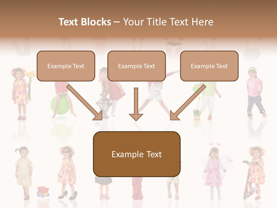 Cute Preschooler Bouquet PowerPoint Template