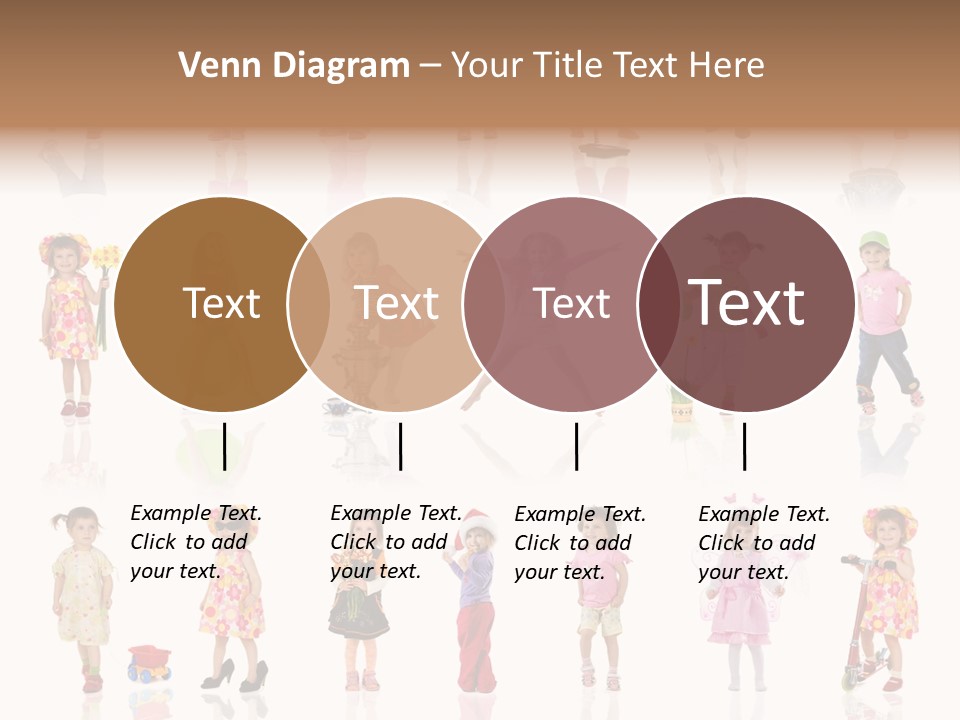 Cute Preschooler Bouquet PowerPoint Template