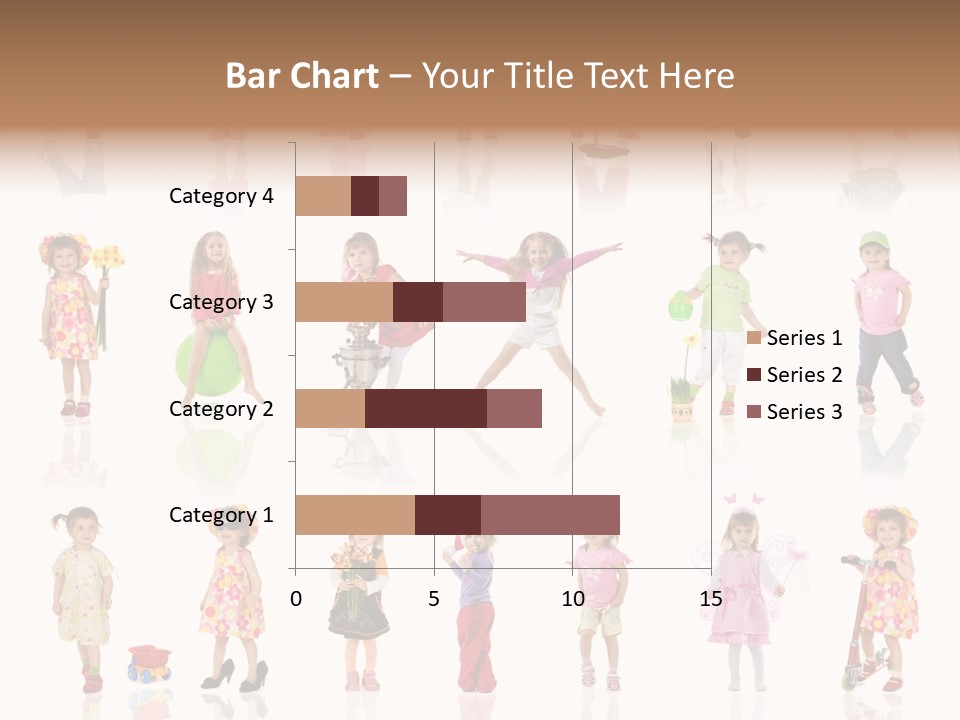 Cute Preschooler Bouquet PowerPoint Template