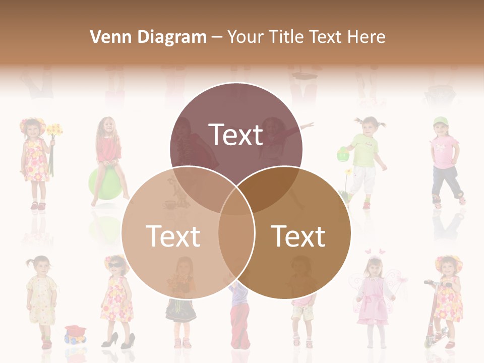 Cute Preschooler Bouquet PowerPoint Template