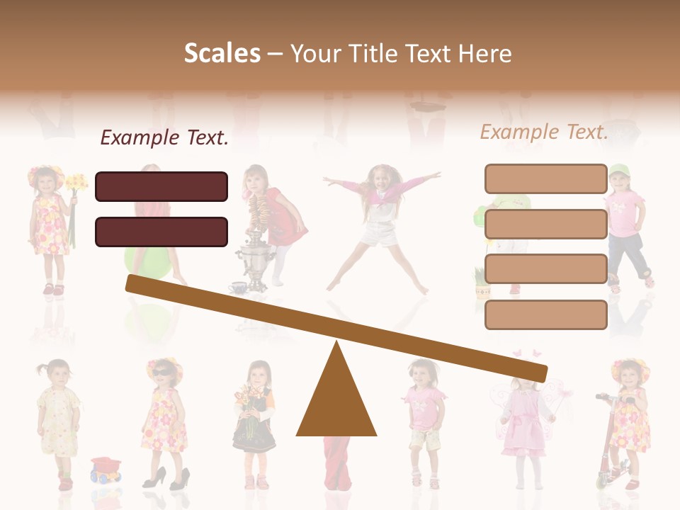 Cute Preschooler Bouquet PowerPoint Template