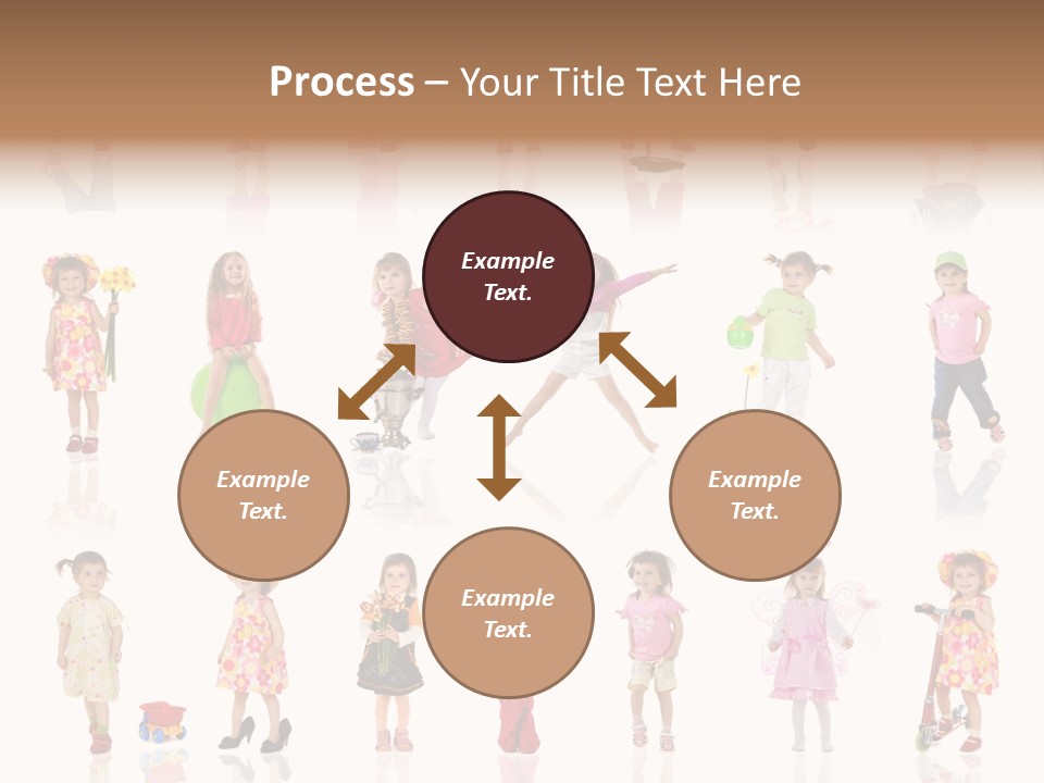 Cute Preschooler Bouquet PowerPoint Template