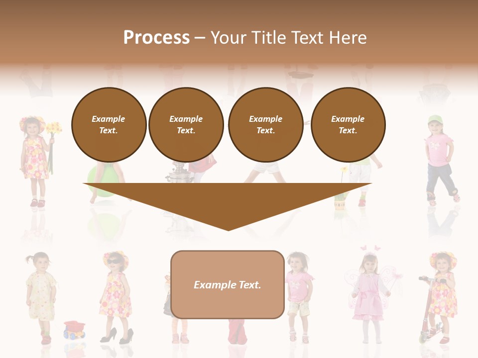 Cute Preschooler Bouquet PowerPoint Template