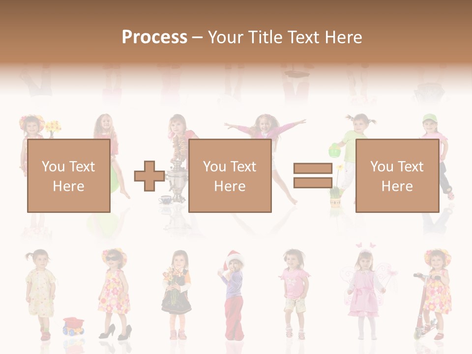 Cute Preschooler Bouquet PowerPoint Template