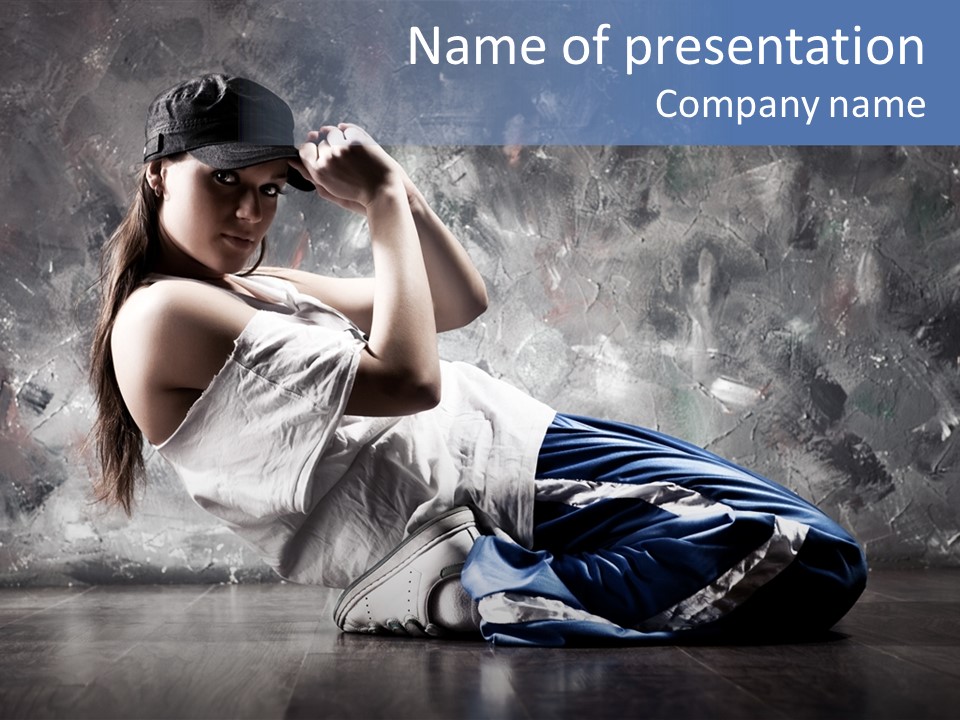 Posing One Action PowerPoint Template