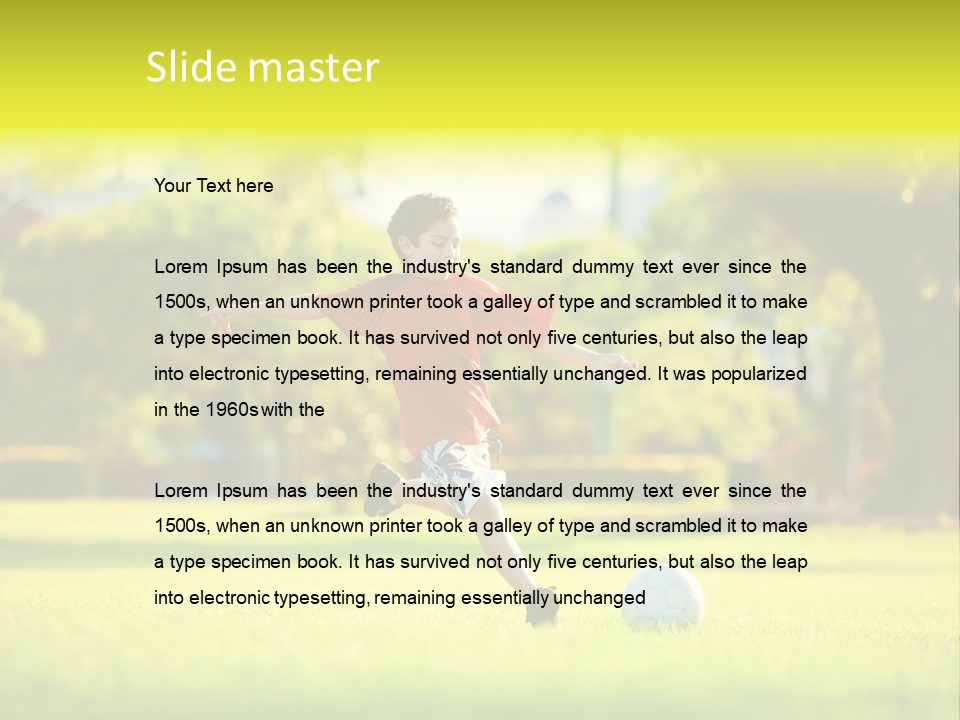 Young Football Park PowerPoint Template