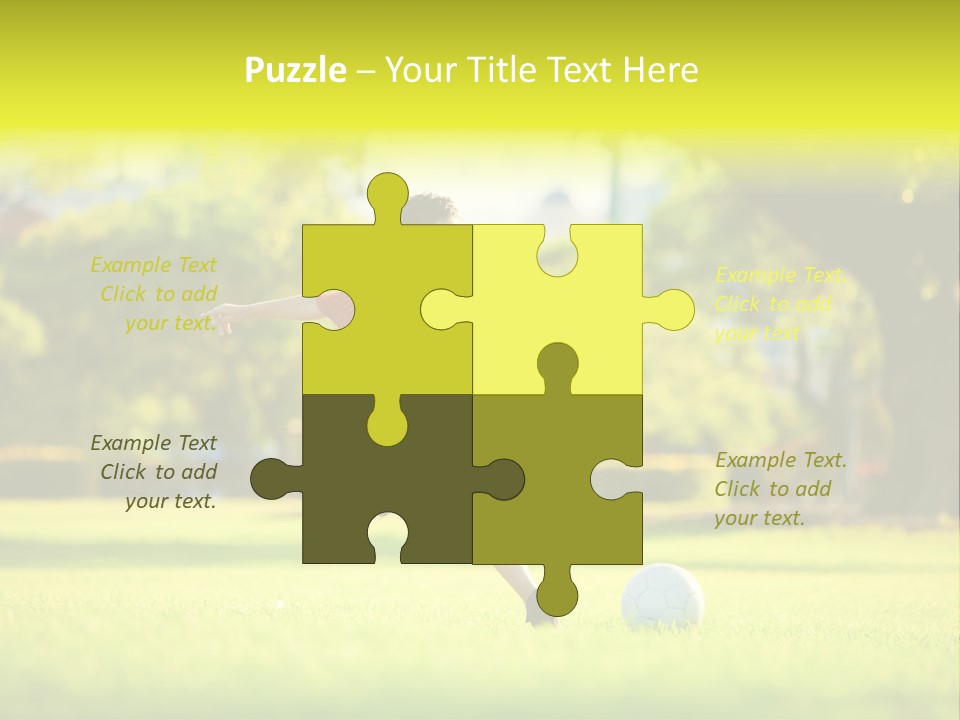 Young Football Park PowerPoint Template