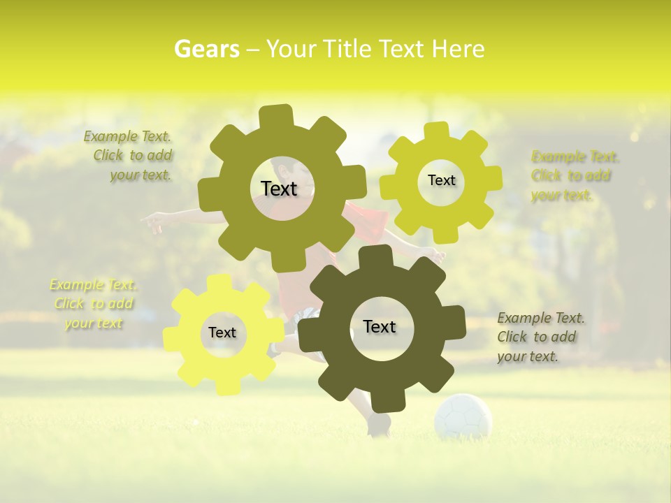 Young Football Park PowerPoint Template