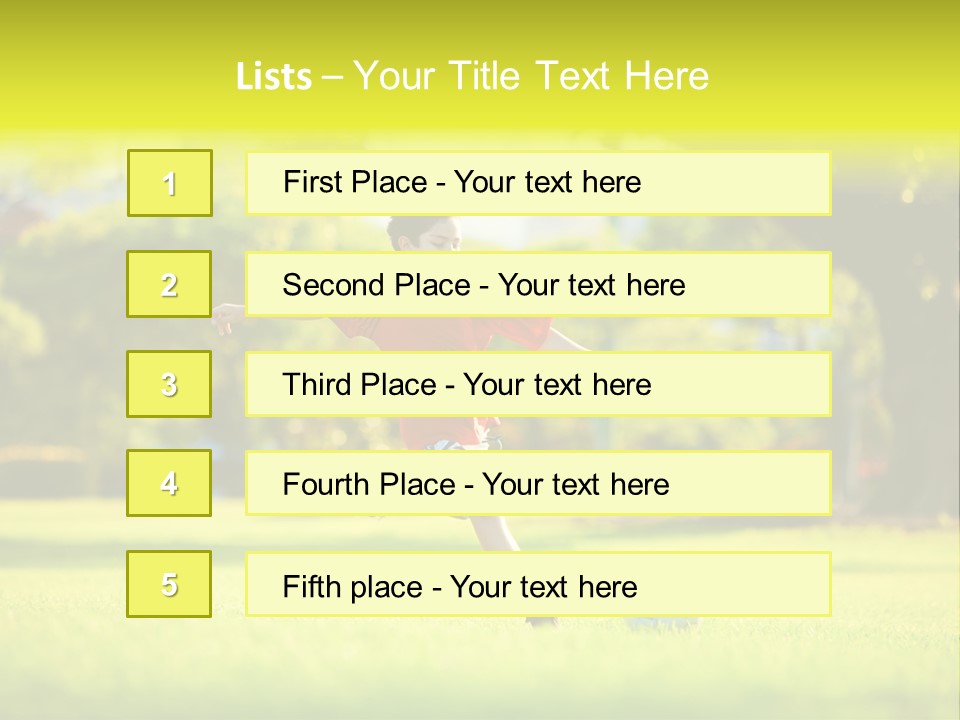 Young Football Park PowerPoint Template