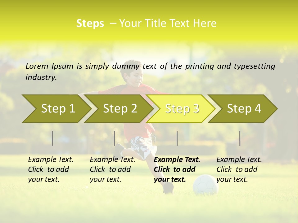 Young Football Park PowerPoint Template
